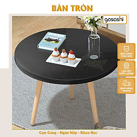 Mua Bàn Trà Sofa  Bàn Cafe Phong Cách Tối Giản  Chân Gỗ Sồi  Mặt Bàn Phủ Melamin Chống Nước Tiện Lợi Thương Hiệu Gosashi-BTTCGO