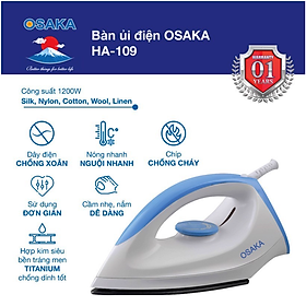 Mua Bàn ủi (BÀN LÀ) khô OSAKA HA109 1200W - Hàng chính hãng