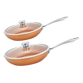 Combo 2 Chảo Phủ Sứ Full Induction Royal Premium Elmich EL-1176 Và EL-1177