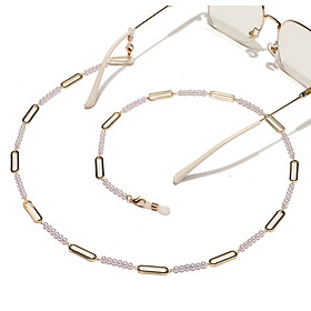 Dây đeo phụ kiện kính chống rơi dây đeo khẩu trang mix ngọc trai titan