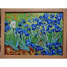 Mua Hoa Diên Vĩ - Tranh Sơn Dầu Vẽ Tay 30x40cm