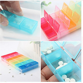 Mua Hộp đựng thuốc chia 3 ngăn 7 ngày trong tuần tiện lợi và dễ sử dụng hàng Japan Tặng Cafe MeetMore