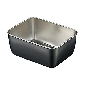 Stainless Steel Dishes Dinnerware Rectangular Reusable for party BBQ