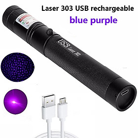 Thiết bị laser công suất cao di động có thể sạc lại laser màu đỏ tím Ultra Far 10000M 5MW Focus có thể điều chỉnh Laser 303 Laser