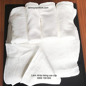 Khăn mặt trắng khách sạn cotton 35x35cm, 60 gr