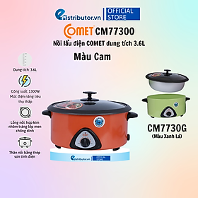 Mua Nồi lẩu điện Comet CM7730 (Dung tích 3.6L) - Hàng Chính Hãng - Bảo Hành 12 Tháng