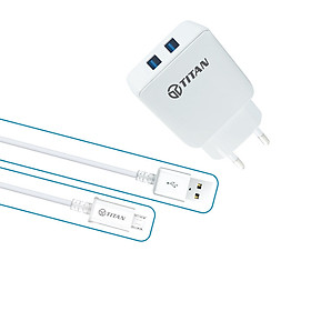 Mua Combo sạc nhanh 2 cổng cáp micro Titan SM11 - Hàng Chính Hãng