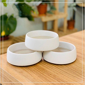 Chậu Trồng cây để bàn, cây kiểng mini, sen đá, xương rồng, cẩm nhung - Chậu kim cương miệng rộng