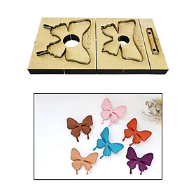 3 Pieces Leather Cutting Die  Handmade Embossing Home Ornament Practical Manual Tool Butterfly Shape for Starter Home Studio