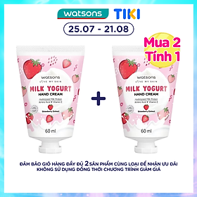 Kem Dưỡng Tay Watsons Milk Yogurt Hương Dâu Hand Cream Strawberry Extract 60ml