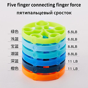 Silicone GRIP Thiết bị tập thể dục ngón tay Viêm viêm khớp tay cầm tay tăng cường huấn luyện phục hồi chức năng để giảm đau Color: Fluorescent green