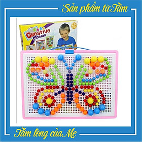  Đồ Chơi Ghép nấm - Ghép hạt nhựa Creative Mosaic