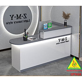 Mua QUẦY LỄ TÂN  QUẦY TIẾP TÂN  QUẦY TÍNH TIỀN  QUẦY THU NGÂN QTT424 ( BÀN KHÔNG ĐÈN)- Nội thất lắp ráp Viễn Đông Adv