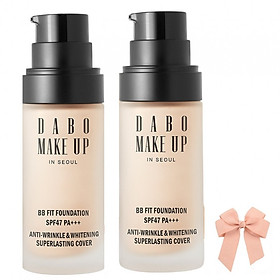 Combo 2 hộp kem nền BB siêu mịn lâu trôi chiết xuất thảo dược DABO MAKE-UP BB FIT FOUNDATION SPF47 PA+++ Hàn quốc ( 30ml) và 1 kẹp mí