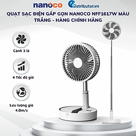 Mua Quạt Sạc Điện Gấp Gọn Nanoco NFF1617W Màu trắng - Hàng chính hãng
