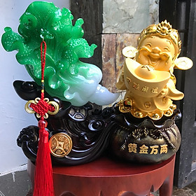 Tượng Thần Tài Bắp Cải Lớn TÀI LỘC HÀNG MỚI ĐẸP DÀI 36cm C29cm S15cm TRƯNG TRONG NHÀ TÀI LỘC CẢ NĂM ạ