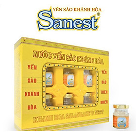 NƯỚC YẾN SÀO KHÁNH HÒA SANEST LỌ 70ML, HỘP 6 LỌ