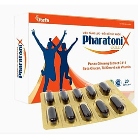 TPBVSK - Viên tăng lực , bồi bổ sức khỏe PHARATONIX GOLD Hộp 20 viên