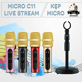 [COMBO TIỆN LỢI] MICRO C11 KARAOKE THU ÂM - CHÂN MICRO MINI