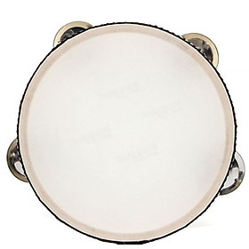 6 inch Hand Held Tambourine Drum Bell Metal  Musical Toy Percussion