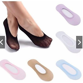 Sét 10 đôi tất hài/tất lười lali màu đen da