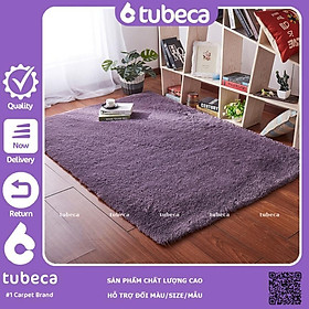 Mua Thảm Lông Xù Trải Sàn Phòng Khách | Màu Xám Tím | Loại 1 | Dày 3 Lớp | 2m x 1m6 | TUBECA