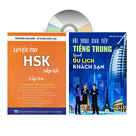 Hình ảnh Sách - combo: Luyện thi HSK cấp tốc tập 3 (tương đương HSK 5+6 kèm CD) +Hội Thoại Giao Tiếp Tiếng Trung Ngành Du Lịch Khách Sạn có phiên âm có mp3 nghe + DVD tài liệu