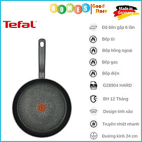 Mua Chảo Chống Dính TEFAL G28904 HARD TITANIUM PRO Pfanne  Nhập Khẩu Đức  Phủ Titanium Excellence Bền Gấp 6 Lần Chảo Thường  Đường Kính 24Cm  Sâu 5.5 Cm - Hàng Nhập Khẩu