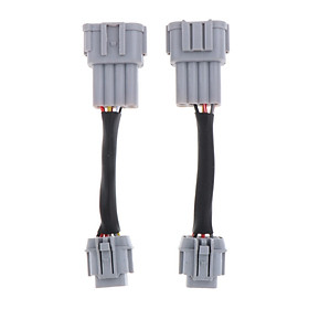 2Pcs Auto Headlamp Conversion Adapter Hid 8 Pin to 6 Pin Halogen Bulb Retrofit Replace Bulb Conversion Harness for Nissan 350 z 2003+