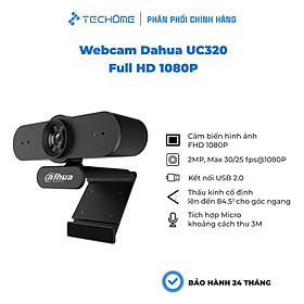 Camera Webcam cảm biến USB DAHUA HTI-UC320 Full HD tích hợp mic để học online - Hàng chính hãng