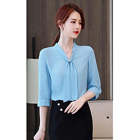 Áo Sơ Mi Nữ Áo Nữ Áo Kiểu Áo Cổ Đính Nút (41 - 70kg) - N621