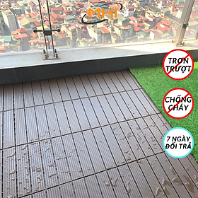Miếng nhựa lót sàn uPVC cao cấp MHI-ECO, Tấm nhựa trải sàn trang trí ban công / sân vườn / sân thượng; lót sàn chống trơn trượt nhà tắm / bể bơi - Hàng Việt Nam chất lượng cao