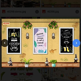 Mua Tranh 3D trang trí quán trà sữa( combo 3 bức tranh như hình)