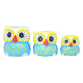 Bộ Tượng Cú 3 Con Hoạ Tiết Đan Như (Giao Mẫu Ngẫu Nhiên)