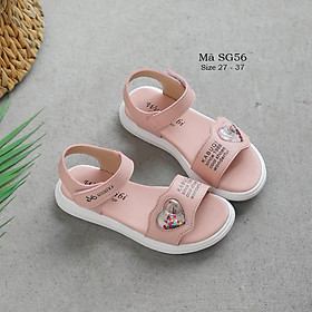 Sandal bé gái 3 - 12 tuổi quai ngang họa tiết Elsa Anna SG56 được làm từ