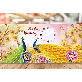 Mua TRANH THÊU 3D PHÚ QUÝ MÃN ĐƯỜNG - ĐỒNG HỒ 74x39cm TỰ THÊU