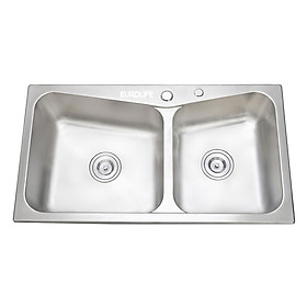 Mua Chậu Inox SUS304 2 Hố Chéo Eurolife EL-C8245 (Trắng Bạc)