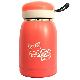Mua Bình Giữ Nhiệt Mini Inox 304 Hình con mèo lười nhiều màu dễ thương (320ML