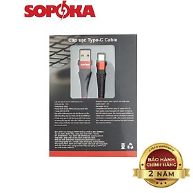 Mua Dây cáp sạc Sopoka TC01 Type-C  sạc nhanh với tốc độ 450Mb/s  dây dài 150cm chống gãy gập - Hàng chính hãng