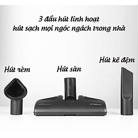 Máy hút bụi cầm tay gia đình Deerma DX115C (nhập khâu) công suất lớn dễ dàng hút bụi ghế sofa và ngóc ngách nhỏ trong gia đình