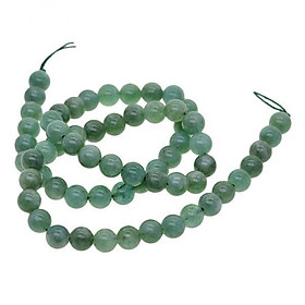 2x 3 Sizes (Diameter, 6mm, 8mm, 10mm) Natural Jade Beads, Malay Jade Stones, Round Loose Spacer Beads, Green Jewelry Accessories (About 39 Pcs Each Pa