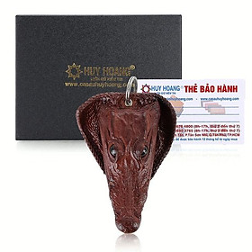 Móc khóa đầu cá sấu Huy Hoàng cỡ lớn màu nâu đỏ HT8287