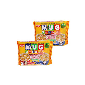 Combo 2 Gói Mì ăn dặm cho trẻ trên 1 tuổi Nissin MUG Cup Noodle 96g (4 gói nhỏ bên trong, 2 hương vị)