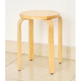 Mua Ghế Gỗ Tròn D33cm Chân Dẹp - Hàng VN Xuất Khẩu