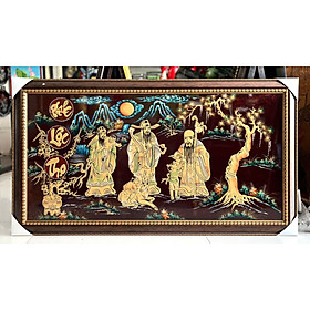 Mua Tranh sơn mài Phúc Lộc Thọ đắp nổi hàng xuất khẩu 60x120 cm trang trí nhà cửa  quà tặng tân gia  chúc Thọ ý nghĩa