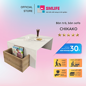 Bàn sofa hiện đại bằng gỗ cho phòng khách SMLIFE Chikako