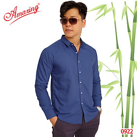 Áo sơ mi trơn tay dài Amazing, form slimfit Hàn Quốc, màu sắc đa dạng, trẻ trung, vải bamboo mềm mượt, thoáng mát