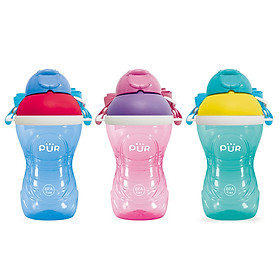 Bình nước uống thể thao cho bé có dây đeo Pur 390ml, không chứa BPA (5511)