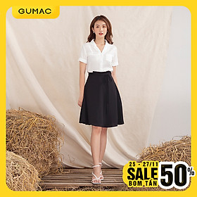 Chân váy nữ VA1066 GUMAC thiết kế xòe đai nơ