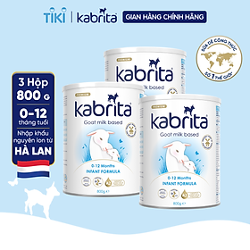 Combo 3 lon Sữa dê Kabrita số 1 cho trẻ từ 0 -12 tháng - Lon 800g